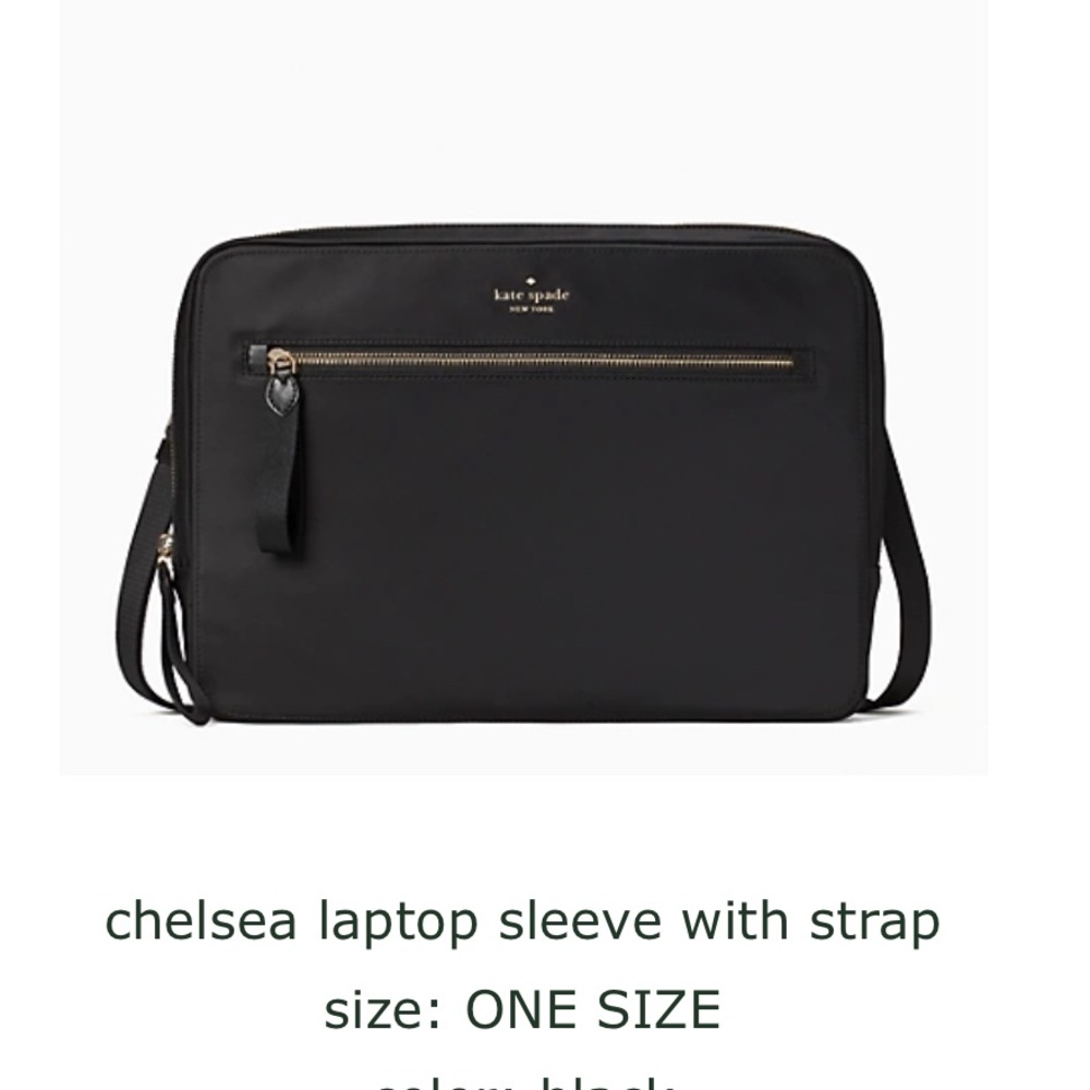 Kate Spade Black Laptop Bag with Adjustable Strap